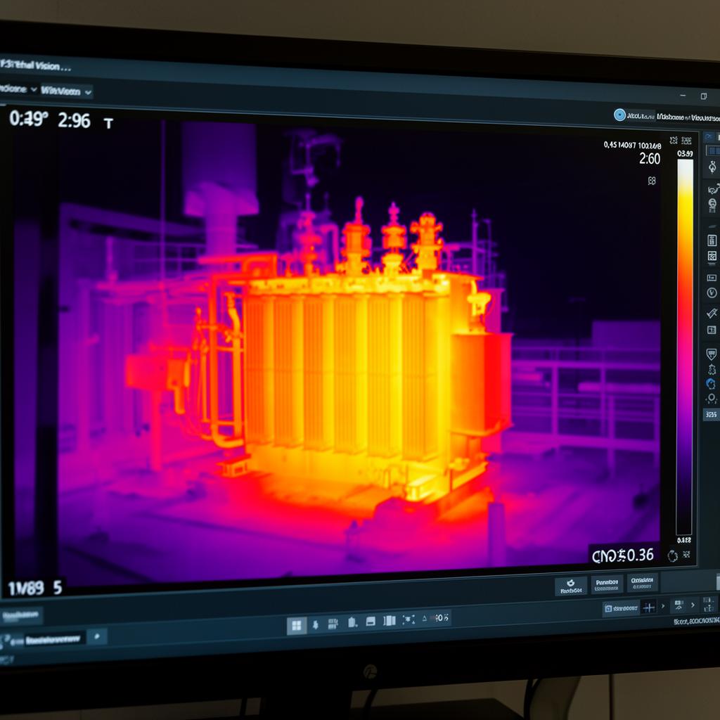 SSAM dashboard showing thermal monitoring of industrial equipment